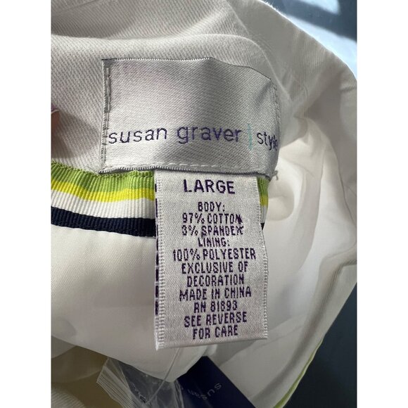 NEW Susan Graver Style Womens Large White Blazer Office‎ Career Business - Picture 6 of 10